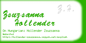 zsuzsanna hollender business card